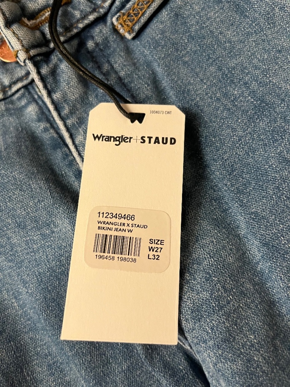Staud x Wrangler Bikini Low Rise Jeans 27x32 NWT